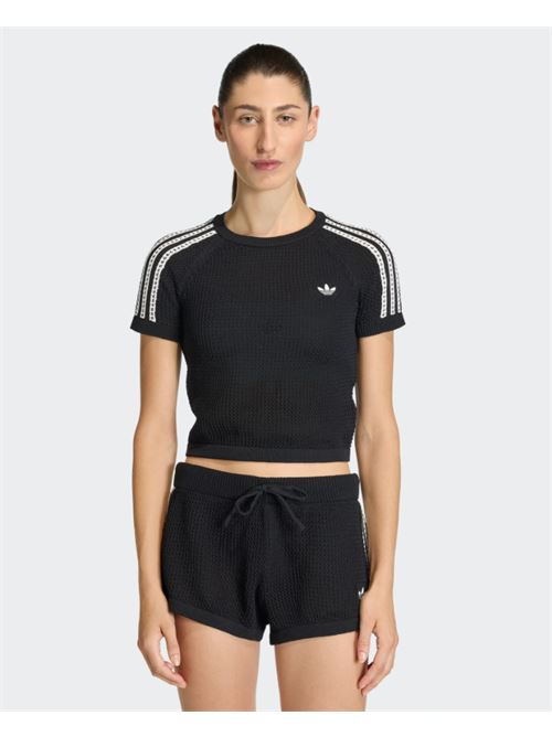 crochet tee ADIDAS ORIGINAL | KC6481BLACK